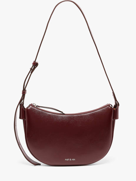 Cross Body Tas Vintage Leder Nat et nin Rood vintage LUNE