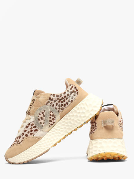 Sneakers Met Platformzool Uit Leder No name Beige women NNVESL04 ander zicht 2