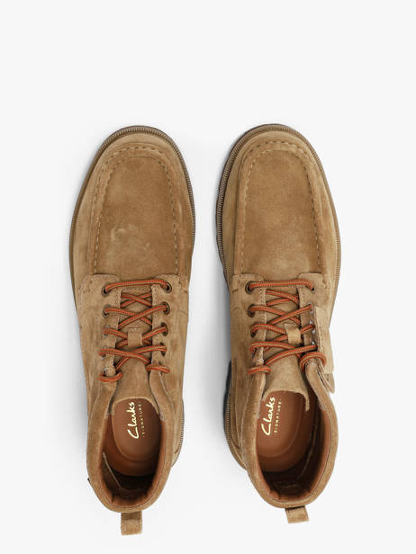 Enkellaarzen Uit Leder Clarks Beige men 26320158 ander zicht 3