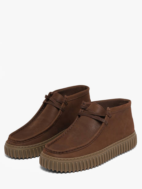Enkelhoge Derby Veterschoenen Uit Leder Clarks Bruin men 26327242 ander zicht 1