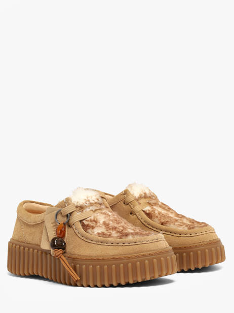 Derby Veterschoenen Uit Leder Clarks Beige women 26327766 ander zicht 1