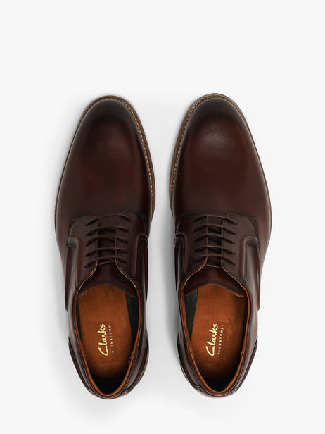 Stadsschoenen Uit Leder Clarks Bruin men 26186388 ander zicht 3