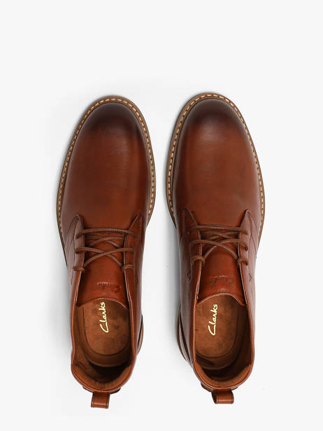 Enkellaarzen Uit Leder Clarks Bruin men 26320116 ander zicht 3