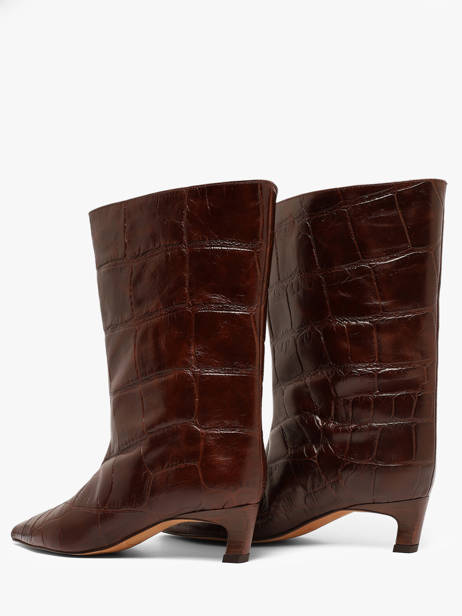 Laarzen Met Naaldhak Uit Leder Angel alarcon Bruin women 480C ander zicht 2
