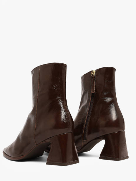 Enkellaarsjes Met Hak Uit Leder Angel alarcon Bruin women 507N ander zicht 2