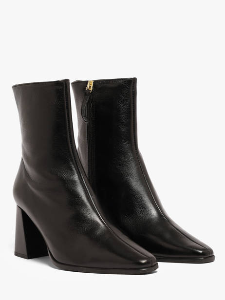 Enkellaarsjes Met Hak Uit Leder Angel alarcon Zwart women 492A ander zicht 1
