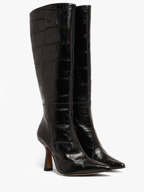 Laarzen Met Naaldhak Uit Leder Angel alarcon Zwart women 539F ander zicht 1