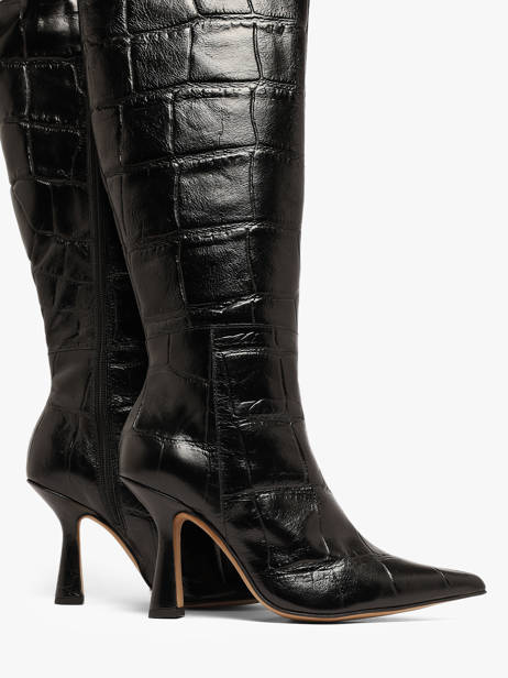 Laarzen Met Naaldhak Uit Leder Angel alarcon Zwart women 539F ander zicht 2