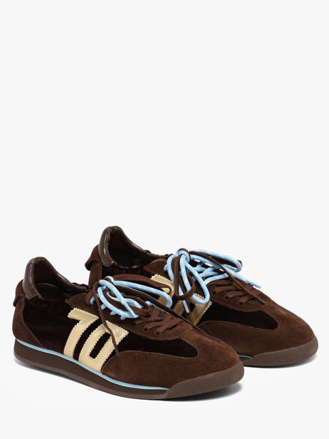 Sneakers Uit Leder Back 70 Bruin women 62 ander zicht 1