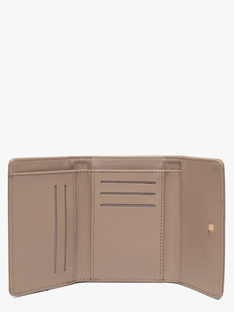 Portefeuille David jones Beige saffiano 2 ander zicht 1