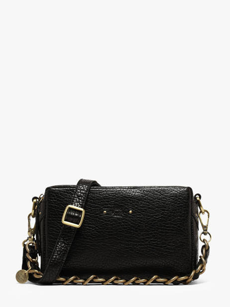 Cross Body Tas Vintage Leder Mila louise Zwart vintage 23673E1
