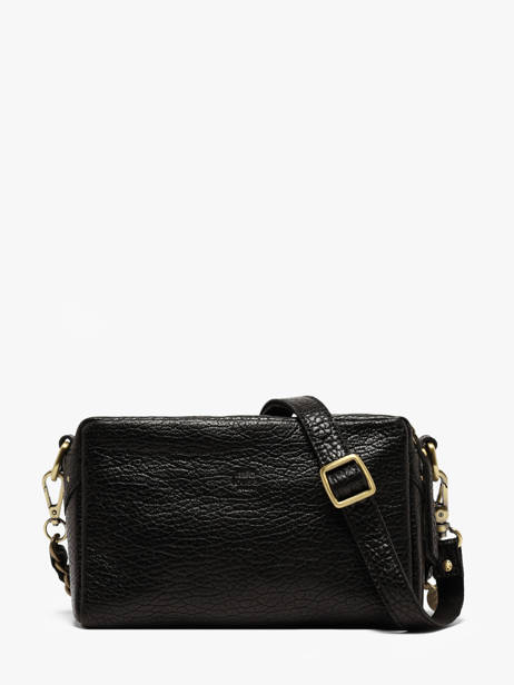Cross Body Tas Vintage Leder Mila louise Zwart vintage 23673E1 ander zicht 4