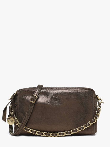 Cross Body Tas Vintage Leder Mila louise Zwart vintage 23673XSX