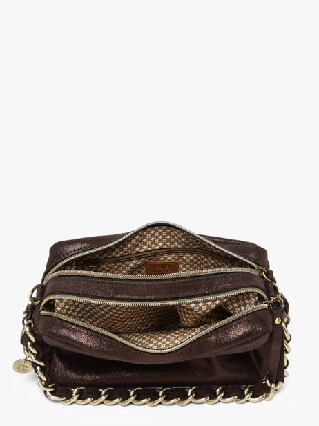 Cross Body Tas Vintage Leder Mila louise Bruin vintage 23673X ander zicht 3