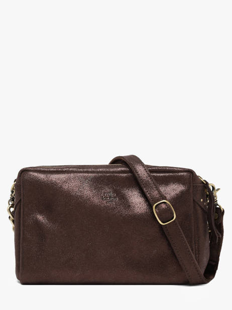 Cross Body Tas Vintage Leder Mila louise Bruin vintage 23673X ander zicht 4