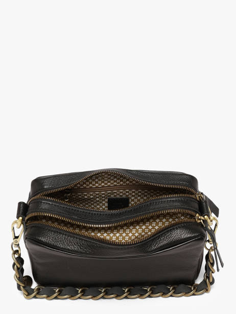Cross Body Tas Vintage Leder Mila louise Zwart vintage 23673C1 ander zicht 3