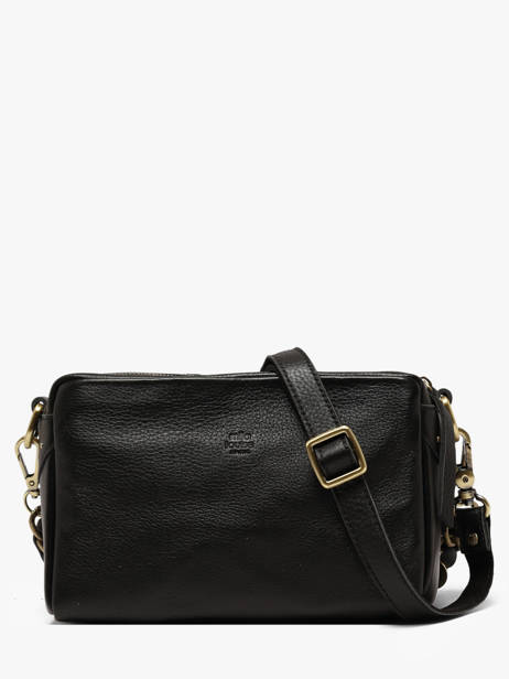 Cross Body Tas Vintage Leder Mila louise Zwart vintage 23673C1 ander zicht 4