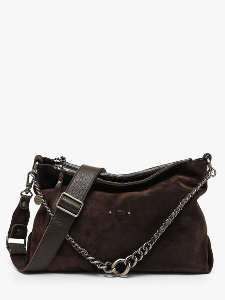 Cross Body Tas Vintage Leder Mila louise Bruin vintage 3822VC1