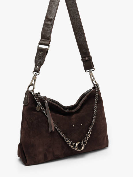 Cross Body Tas Vintage Leder Mila louise Bruin vintage 3822VC1 ander zicht 1