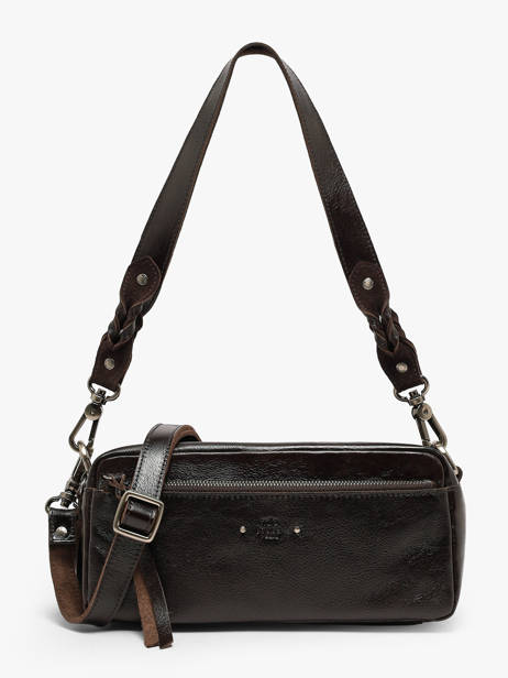 Cross Body Tas Vintage Leder Mila louise Bruin vintage 3920CC