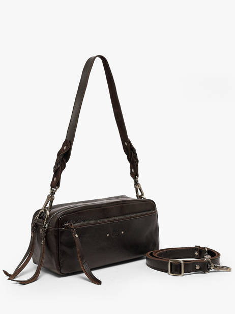 Cross Body Tas Vintage Leder Mila louise Bruin vintage 3920CC ander zicht 1