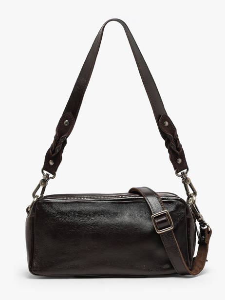 Cross Body Tas Vintage Leder Mila louise Bruin vintage 3920CC ander zicht 3