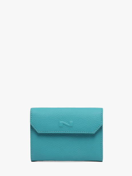 Portefeuille Original N 2 Compartimenten Leder Nathan baume Blauw original n 413N