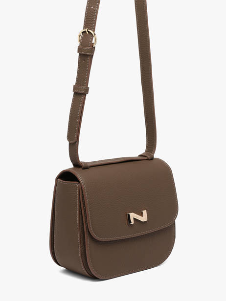 Cross Body Tas Penelope Leder Nathan baume Bruin odyssey 1 ander zicht 2