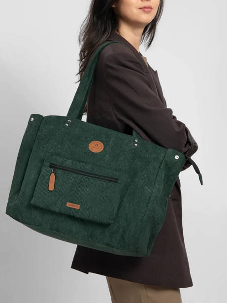 Schoudertas A4 Formaat Adventurer Gerecycleerd Polyester Cabaia Groen adventurer TOTEBAGL ander zicht 1