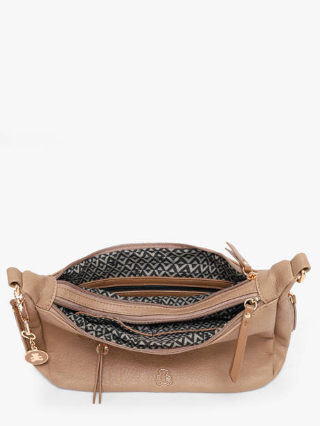 Schoudertas Zip Lulu castagnette Beige zip BARRY ander zicht 2