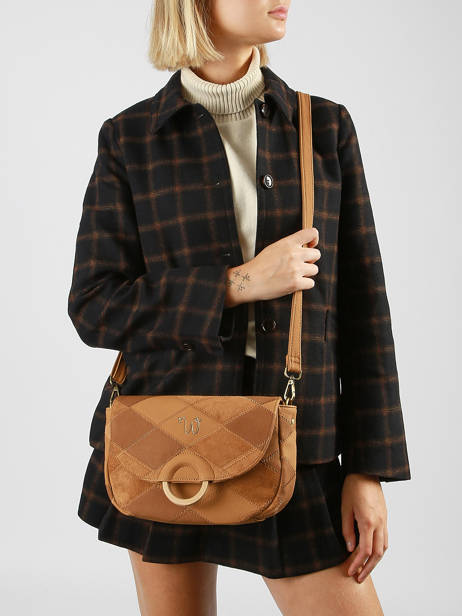 Cross Body Tas Neflier Patchwork Woomen Bruin neflier patchwork WNET04 ander zicht 1