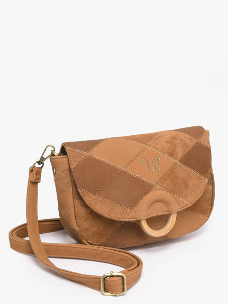 Cross Body Tas Neflier Patchwork Woomen Bruin neflier patchwork WNET04 ander zicht 2