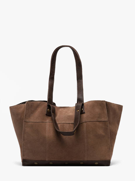 Schoudertas Ava Leder Pieces Beige ava 17166656