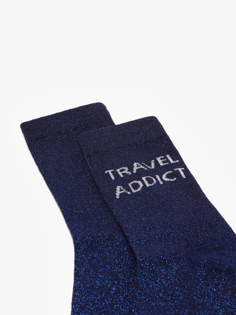 Damessokken Têtue Long Glitter Pieces Blauw socks women 17162499 ander zicht 1
