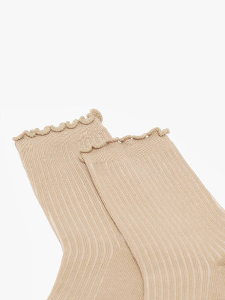 Sokken Pieces Beige socks women 17149458 ander zicht 1
