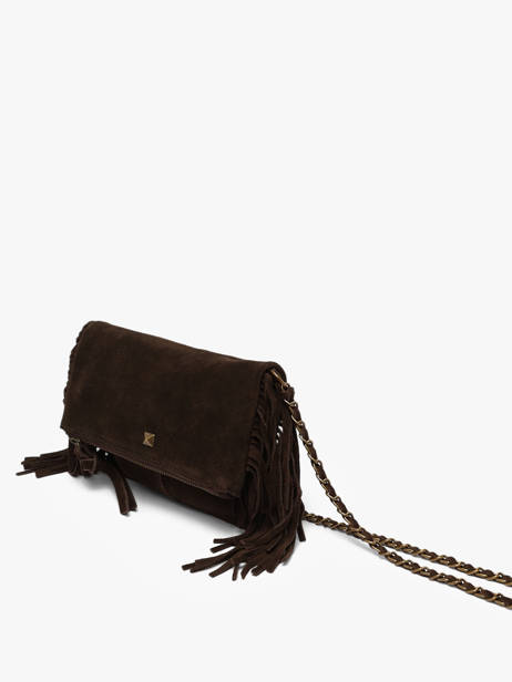 Cross Body Tas Aurora Leder Pieces Bruin aurora 17166670 ander zicht 1