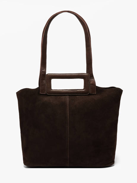 Schoudertas Adeline Leder Pieces Bruin adeline 17166660