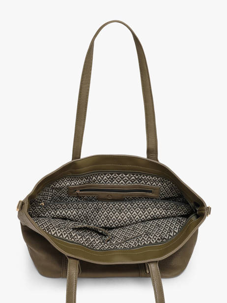 Schoudertas A4 Formaat Zip Lulu castagnette Groen zip 2 ander zicht 2