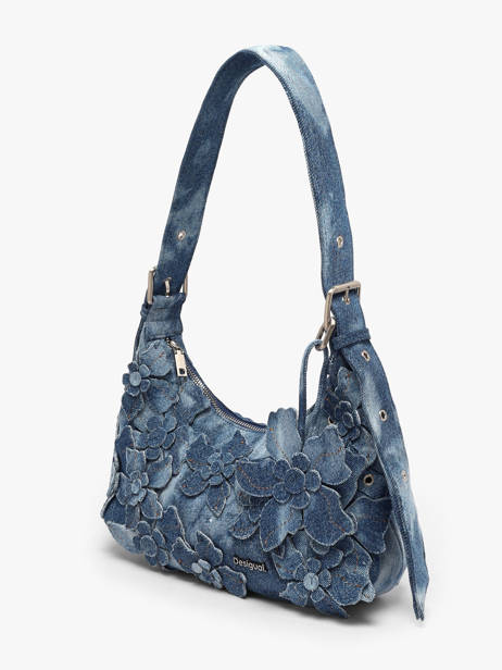 Schoudertas Curio Katoen Desigual Blauw curio 26WAXD19 ander zicht 1