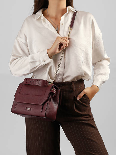 Handtas M Ninon Leder Lancel Violet ninon A09222 ander zicht 1