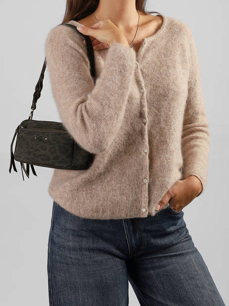 Cross Body Tas Vintage Leder Mila louise Groen vintage 3916PA1 ander zicht 1