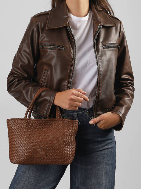 Cross Body Tas Lisbonne Leder Basilic pepper Bruin lisbonne BLIS01 ander zicht 1