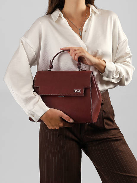 Handtas Louise Nubuck Leder Nathan baume Rood dynasty 1NG ander zicht 1