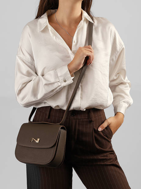 Cross Body Tas Penelope Leder Nathan baume Bruin odyssey 1 ander zicht 1