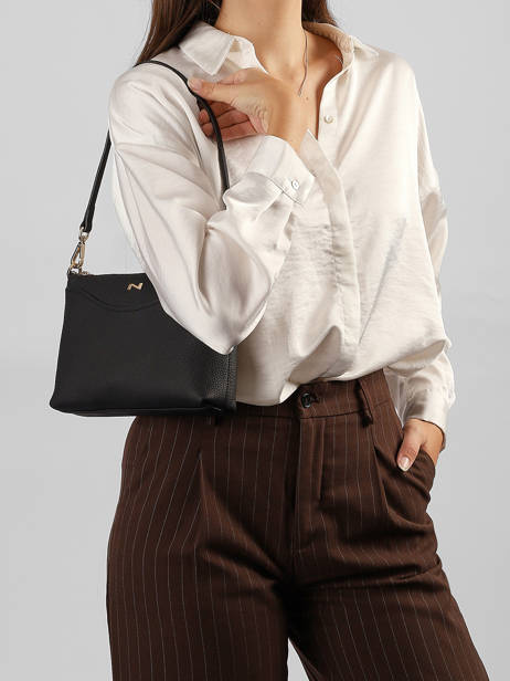Cross Body Tas Ingrid Leder Nathan baume Zwart riviera 1 ander zicht 1