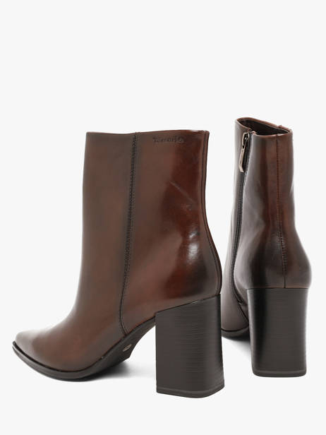 Enkellaarsjes Met Hak Uit Leder Tamaris Bruin women 47 ander zicht 2