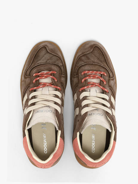 Sneakers Uit Leder Coolway Bruin women 7623401 ander zicht 3