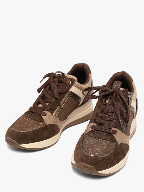 Sneakers Met Platformzool Uit Leder Tamaris Bruin women 41 ander zicht 1