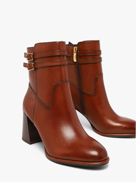 Enkellaarsjes Met Hak Uit Leder Tamaris Bruin women 47 ander zicht 1