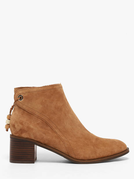 Enkellaarsjes Met Hak Uit Leder Mam'zelle Beige women CSIUY55